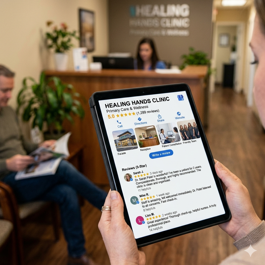 local SEO for clinics in Noida with Google reviews